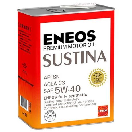 Моторное масло ENEOS Sustina Premium Motor Oil SN 5W-40 4 л