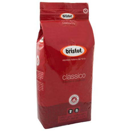 Кофе в зернах Bristot Classico, арабика/робуста, 1000 г
