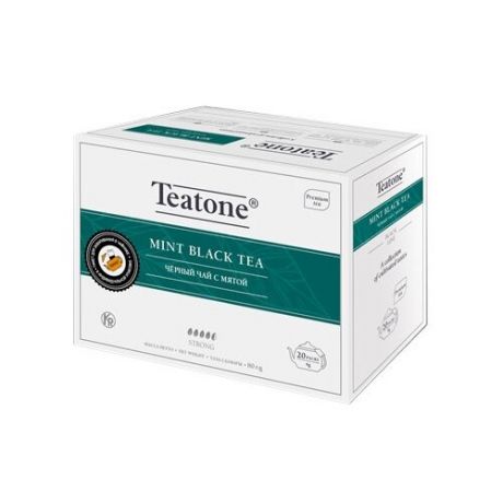 Чай черный Teatone Mint в пакетиках для чайника , 20 шт.