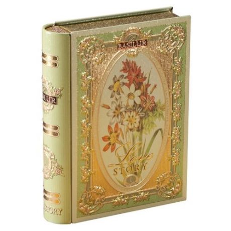 Чай зеленый Basilur Tea book Love story Volume I подарочный набор , 100 г