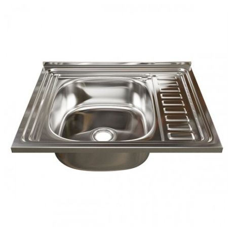 Накладная кухонная мойка 60 см Mixline 50х60 (0,4) 1 1/2 левая нержавеющая сталь/глянец