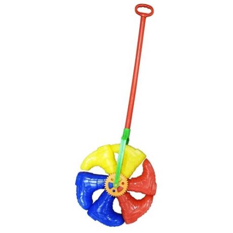 Каталка-игрушка Green Plast Топ-топ (КТ01) красный/желтый/синий