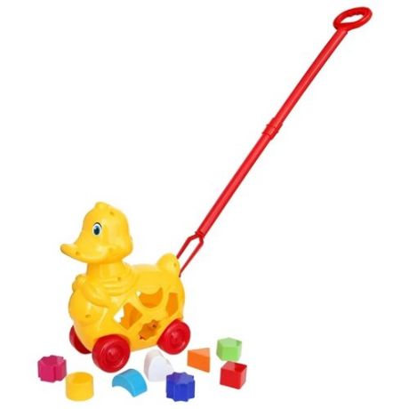 Каталка-игрушка Green Plast Утка (УР001) желтый
