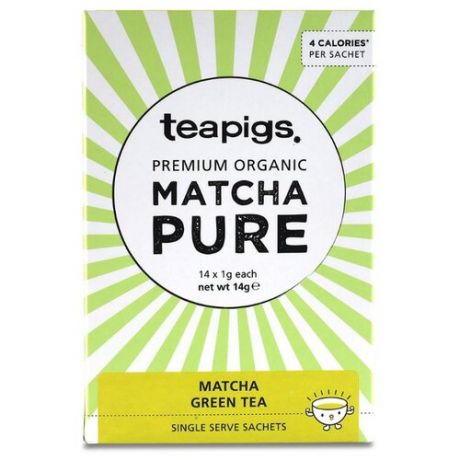 Чай зеленый Teapigs Matcha Pure в пакетиках , 14 г