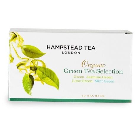 Чай зеленый Hampstead Tea ассорти , 40 г , 20 шт.