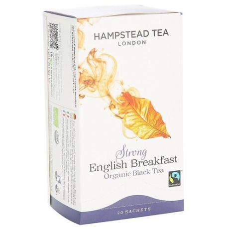 Чай черный Hampstead Tea Strong English Breakfast , 50 г , 20 шт.