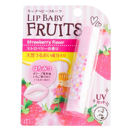 Mentholatum Бальзам для губ Lip baby fruits Strawberry flavor белый