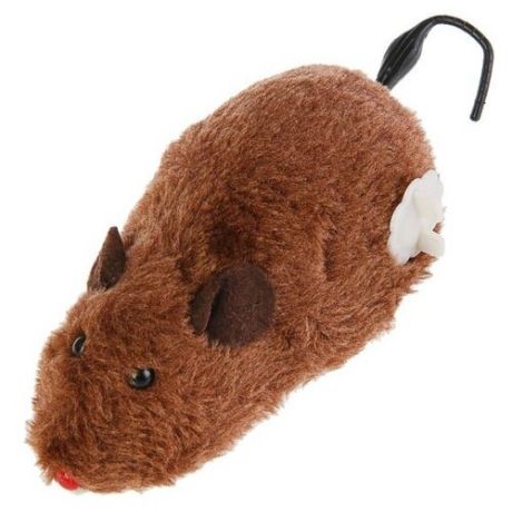Мышь для кошек Пижон заводная меховая (1120959/1383430) коричневый