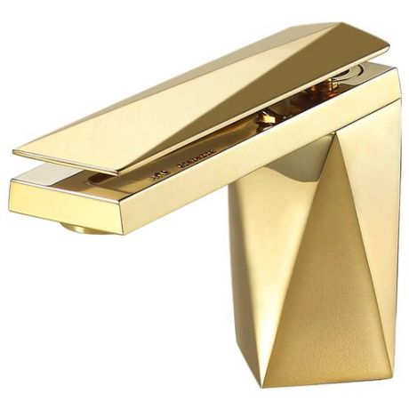 Смеситель для раковины (умывальника) Bravat Diamond 118102G-1 однорычажный золотой