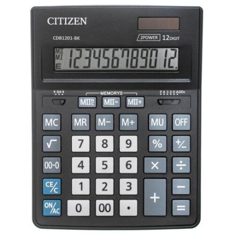 Калькулятор бухгалтерский CITIZEN CDB1201-BK черный