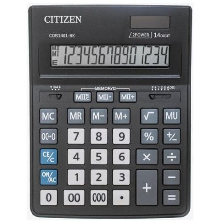 Калькулятор бухгалтерский CITIZEN CDB1401-BK черный