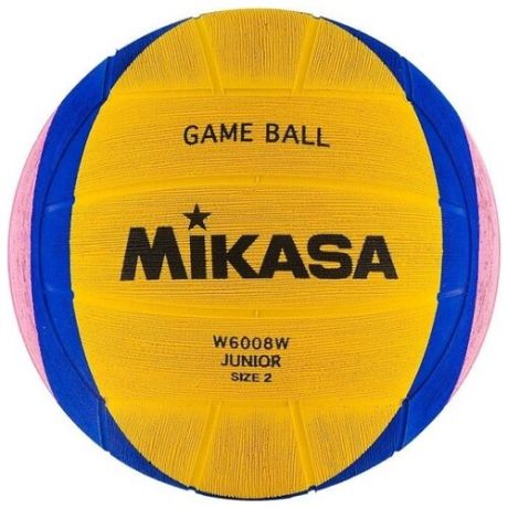 Мяч для водного поло Mikasa W6008W желтый/синий/розовый