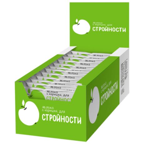 Злаковый батончик БиоИнновации Для стройности в шоколадной глазури Яблоко с корицей, 30 шт