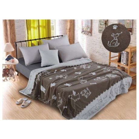 Плед Cleo Fluffy 150x200 см, коричневый