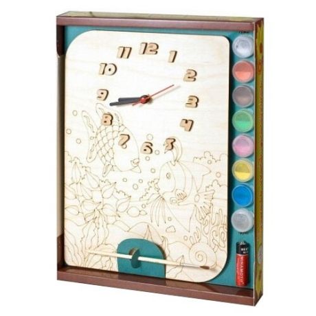 Нескучные игры Набор для росписи Часы с циферблатом Рыбки (ДНИ122)
