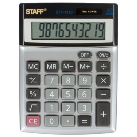 Калькулятор бухгалтерский STAFF STF-1110 металлик