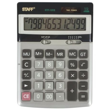 Калькулятор бухгалтерский STAFF STF-1312 металлик