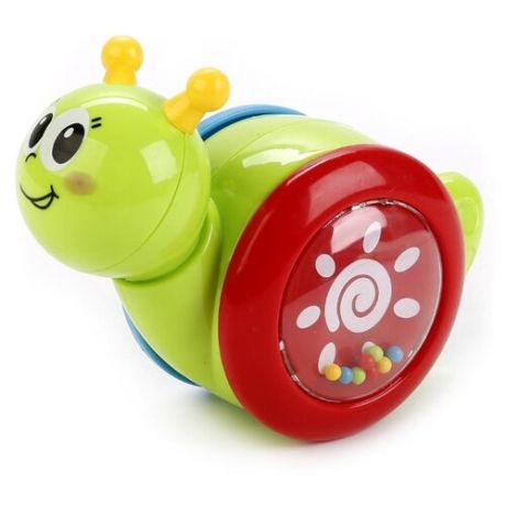 Каталка-игрушка Умка Улитка B1609245-R зеленый/красный/голубой