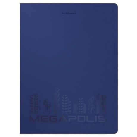ErichKrause Папка файловая с 20 карманами Megapolis A4, 4 штуки синий