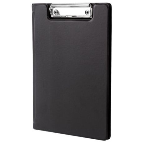 BRAUBERG Папка-планшет А5, с прижимом и крышкой черный
