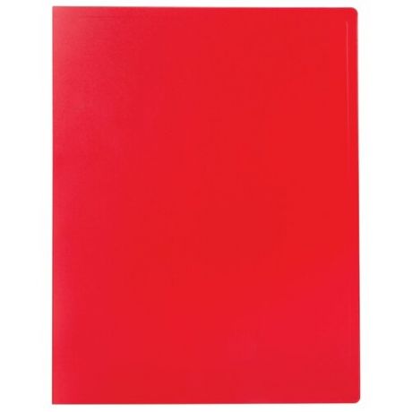 STAFF Папка на 60 вкладышей, А4, пластик красный