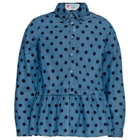 Блузка Button Blue размер 104, голубой