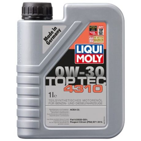 Моторное масло LIQUI MOLY Top Tec 4310 0W-30 1 л