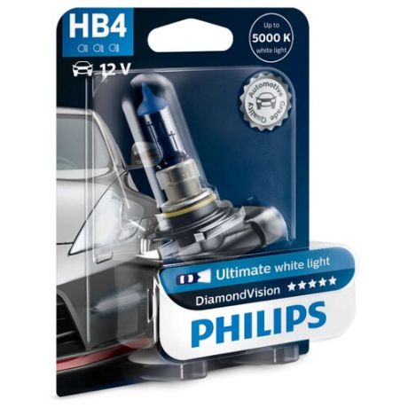 Лампа автомобильная галогенная Philips DiamondVision 9006DVB1 HB4 12 V 55W 1 шт.