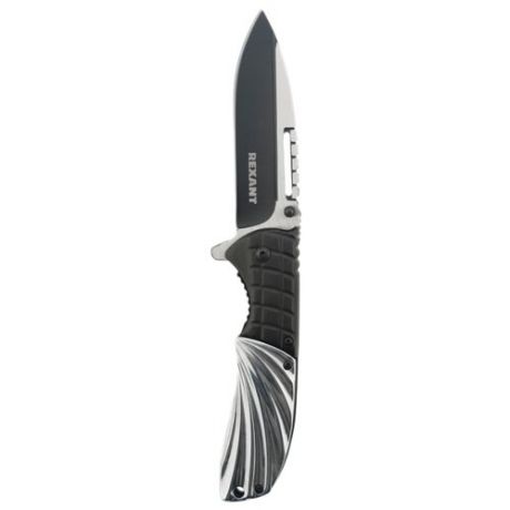 Нож складной REXANT 12-4910-2 черный/серебристый