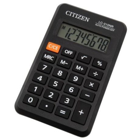 Калькулятор карманный CITIZEN LC-310NR черный