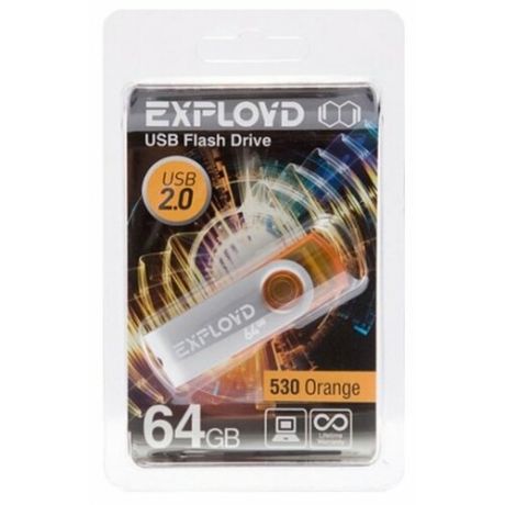 Флешка EXPLOYD 530 64GB orange
