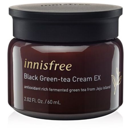 Innisfree Black Green-Tea Cream EX Регенерирующий антиоксидантный крем для лица с экстрактом черного и зеленого чая, 60 мл