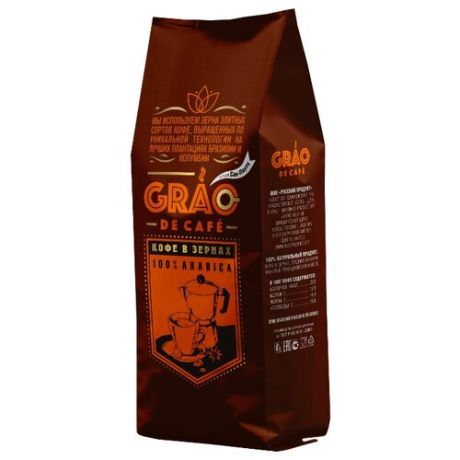 Кофе в зернах Grao De Cafe Сан-Паулу, арабика, 1000 г
