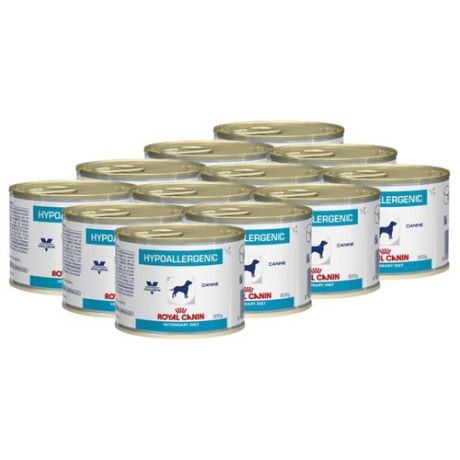 Влажный корм для собак Royal Canin Hypoallergenic при аллергии 12шт. х 200г