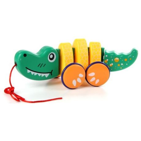 Каталка-игрушка Tanix Dole Little Alligator (336) зеленый/желтый