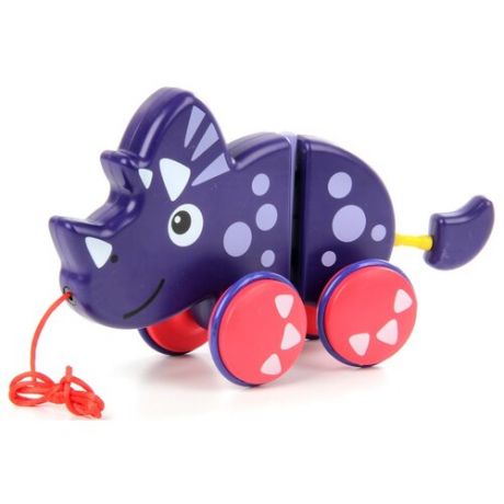 Каталка-игрушка Tanix Dole Horned Dinosaur (340) фиолетовый/розовый