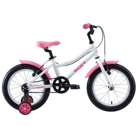 Детский велосипед STARK Foxy 16 Girl (2020) белый/розовый (требует финальной сборки)