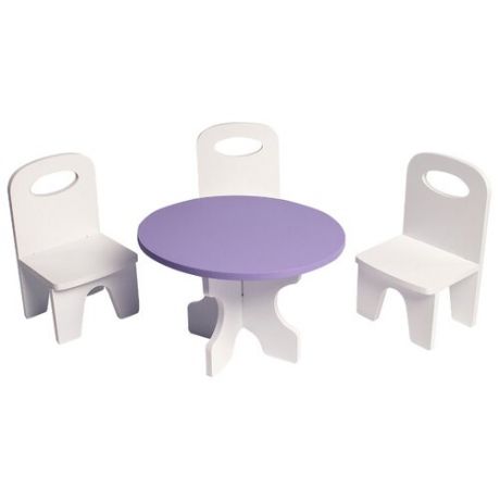 PAREMO Набор мебели для кукол Классика (PFD120-39/PFD120-37/PFD120-41/PFD120-38/PFD120-40) белый/фиолетовый