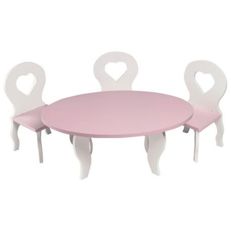 PAREMO Набор мебели для кукол Шик (PFD120-49/PFD120-51/PFD120-48/PFD120-50/PFD120-47) белый/розовый