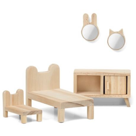 Lundby Набор мебели для кукольного домика Сделай сам Спальня (LB_60906200) натуральный