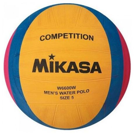Мяч для водного поло Mikasa W6600W желтый/синий/розовый