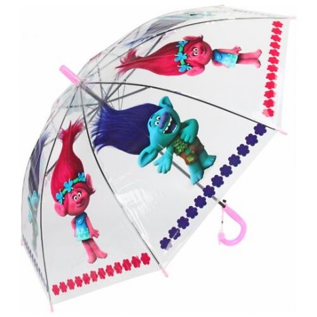 Зонт Amico розовый/прозрачный/синий