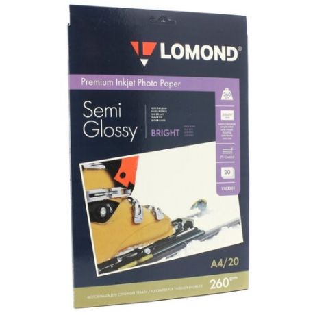 Бумага Lomond A4 Premium Photo Paper 1103301 260 г/м² 20 лист. белый 1 шт.
