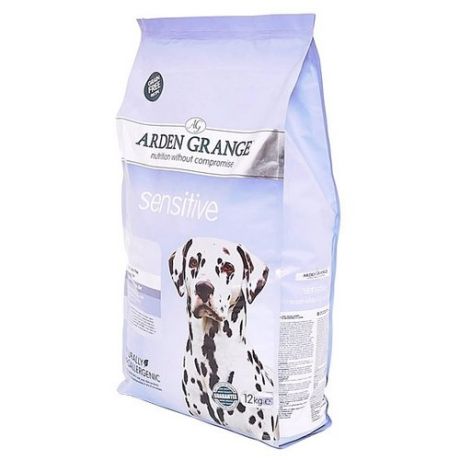 Корм для собак Arden Grange (12 кг) Sensitive океаническая белая рыба и картофель сухой корм для собак с чувствительным пищеварением