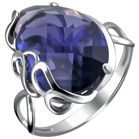 Эстет Кольцо с кварцами из серебра С19К25035-7, размер 17