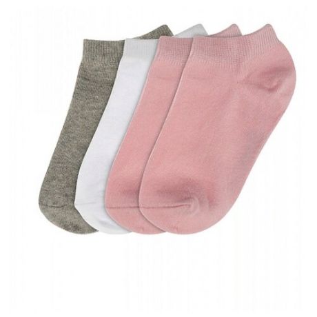 Носки Oldos комплект 4 пары размер 32-34, серый/белый/розовый/розовый