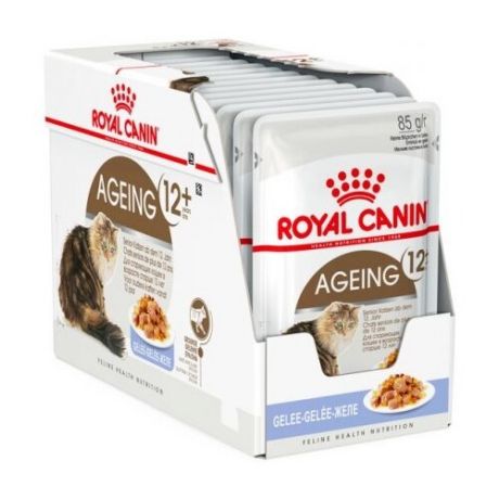 Корм для пожилых кошек Royal Canin Ageing +12 12шт. х 85 г (кусочки в желе)