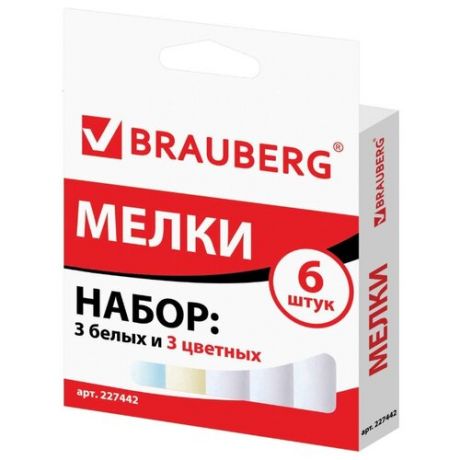 BRAUBERG Мелки 6 шт (227442)