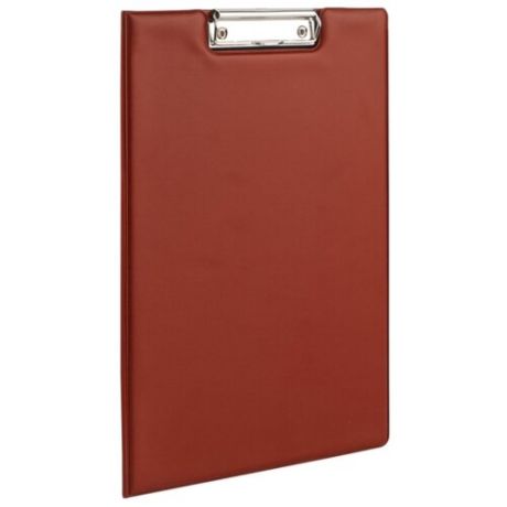 BRAUBERG Папка-планшет с верхним прижимом и крышкой, А4 бордовый