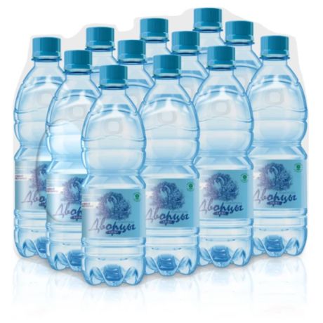 Вода питьевая Дворцы Люкс негазированная, пластик, 12 шт. по 0.6 л